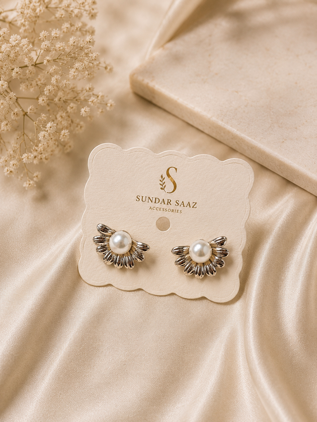 Pearl Bloom Stud Earrings