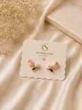 Blush  Tulip Pearl Stud Earrings